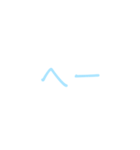文字だけシンプルスタンプ(水色)（個別スタンプ：27）