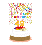 45～80歳・年齢の誕生日お祝いケーキ（個別スタンプ：5）