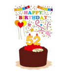 45～80歳・年齢の誕生日お祝いケーキ（個別スタンプ：8）