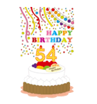 45～80歳・年齢の誕生日お祝いケーキ（個別スタンプ：10）
