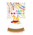 45～80歳・年齢の誕生日お祝いケーキ（個別スタンプ：30）