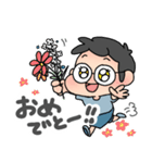メガネ坊やのきみちゃん（個別スタンプ：21）