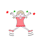 お下げ髪の少女ウイバージョン2（個別スタンプ：6）
