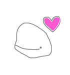 ゆるくて白い動物たち（個別スタンプ：1）