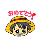 ONE PIECE 5歳＋小6が描いたワンピース（個別スタンプ：1）