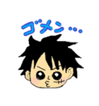 ONE PIECE 5歳＋小6が描いたワンピース（個別スタンプ：4）