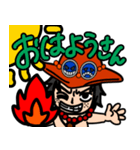 関西弁ONE PIECE★ルフィエースサボ盃3兄弟（個別スタンプ：5）