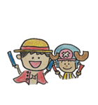 ONE PIECE × ゆるく推していこう（個別スタンプ：10）