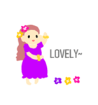 フラダンスガール（個別スタンプ：3）