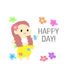 フラダンスガール（個別スタンプ：7）