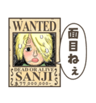 【ONE PIECE】サンジの手配書スタンプ（個別スタンプ：13）