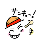 ONE PIECE 日常で使える顔文字スタンプ（個別スタンプ：1）