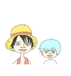 水色男子 x ONE PIECE（個別スタンプ：30）