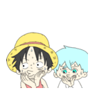 水色男子 x ONE PIECE（個別スタンプ：31）