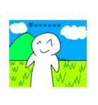シンプルなデザインのキャラクター達による（個別スタンプ：3）