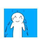 シンプルなデザインのキャラクター達による（個別スタンプ：4）