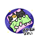 かわいいくつしたねことみけねこスタンプ（個別スタンプ：3）