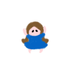 鏡の中のふわりちゃん（個別スタンプ：1）