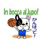 バスケ犬 イタリア語と日本語（個別スタンプ：7）