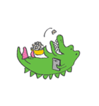 靴をはいたちびワニ（個別スタンプ：28）