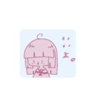 一言で伝えるぱっつんの子（個別スタンプ：1）