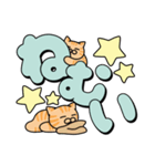 使いやすいデカ文字スタンプ✨茶トラ大和猫（個別スタンプ：18）