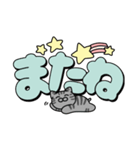 使いやすいデカ文字スタンプ✨サバ猫✨大和猫（個別スタンプ：37）