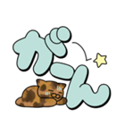 使いやすいデカ文字スタンプ✨サビ猫✨大和猫（個別スタンプ：34）