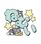 使いやすいデカ文字スタンプ✨サバ白大和猫（個別スタンプ：18）