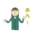 ボブヘアのお姉さん（個別スタンプ：21）