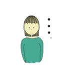 ボブヘアのお姉さん（個別スタンプ：22）
