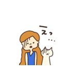 ふわふわ髪と猫（個別スタンプ：29）