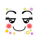 ファンシガール❤喜怒哀楽顔100%スタンプ（個別スタンプ：22）