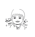20代前半のかお イラストver（個別スタンプ：4）