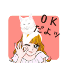 ネコをかぶったスタンプ（個別スタンプ：5）