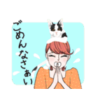 ネコをかぶったスタンプ（個別スタンプ：6）