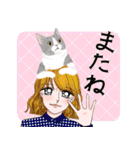 ネコをかぶったスタンプ（個別スタンプ：12）