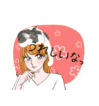 ネコをかぶったスタンプ（個別スタンプ：35）