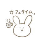 やさしい白うさぎのスタンプ。（個別スタンプ：34）