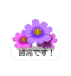 スマホの上の花と風《Ver. 05》（個別スタンプ：18）