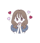 黄身子のふつうのラブリーガールズ2（個別スタンプ：1）
