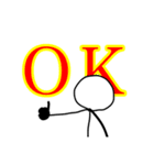 YK ゆるい棒人間（個別スタンプ：3）