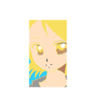 襟つきシャツ少女part3©️amqic（個別スタンプ：8）