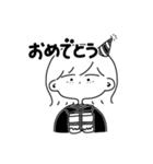 peacse girls (monochrome)（個別スタンプ：13）