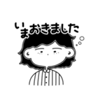 peacse girls (monochrome)（個別スタンプ：22）