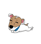 ぷよ ジャック ラッセル テリア犬 アニメ 4（個別スタンプ：10）