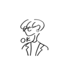 韓国風手描きイラスト（個別スタンプ：5）