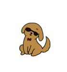 めがね犬（背景暗め専用）（個別スタンプ：30）