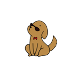 めがね犬（背景暗め専用）（個別スタンプ：38）