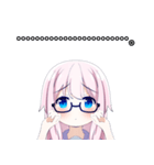 ピンク髪の真面目でカタブツな眼鏡ッ娘（個別スタンプ：4）